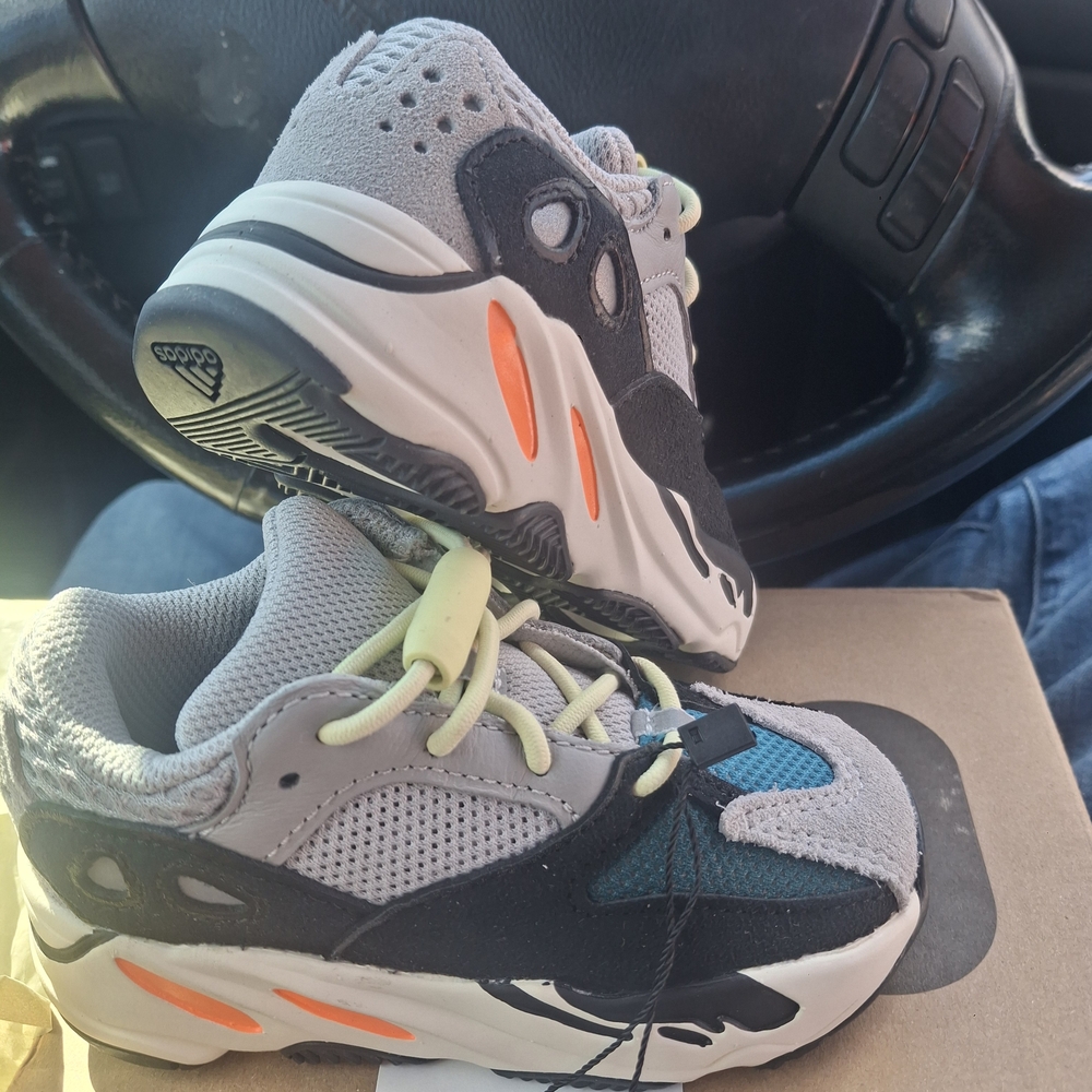 adidas Yeezy Infant Sneakers Gray Black Orange